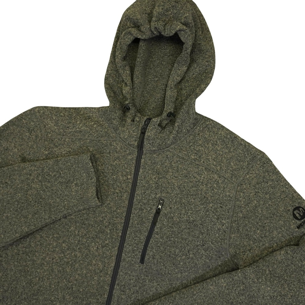 Merrell Full Zip Performance Hoodie Mens XL Grey Sweater Fleece Jacket Outdoor